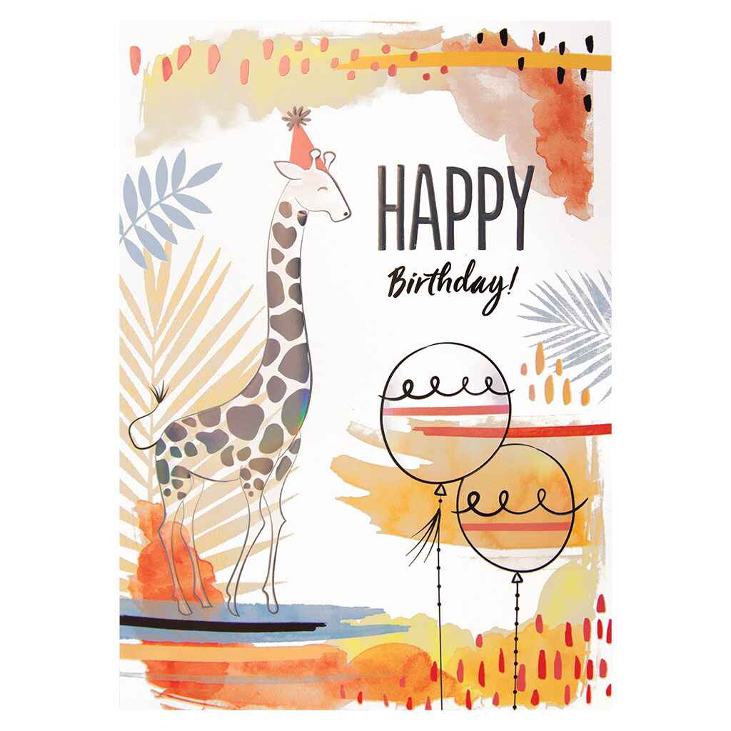 Lovely Birthday Giraffe Greeting Card