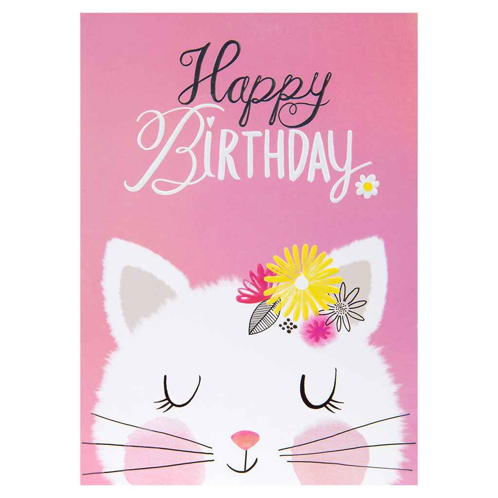 Little Kitten Birthday Greeting Card