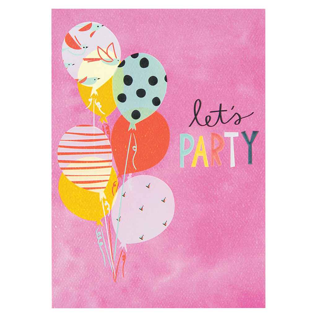 Let's Party Balloon Bunch Greeting Card