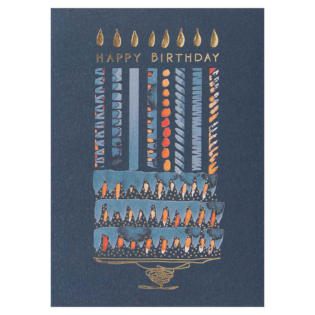 Navy Birthday Cake Greeting Card
