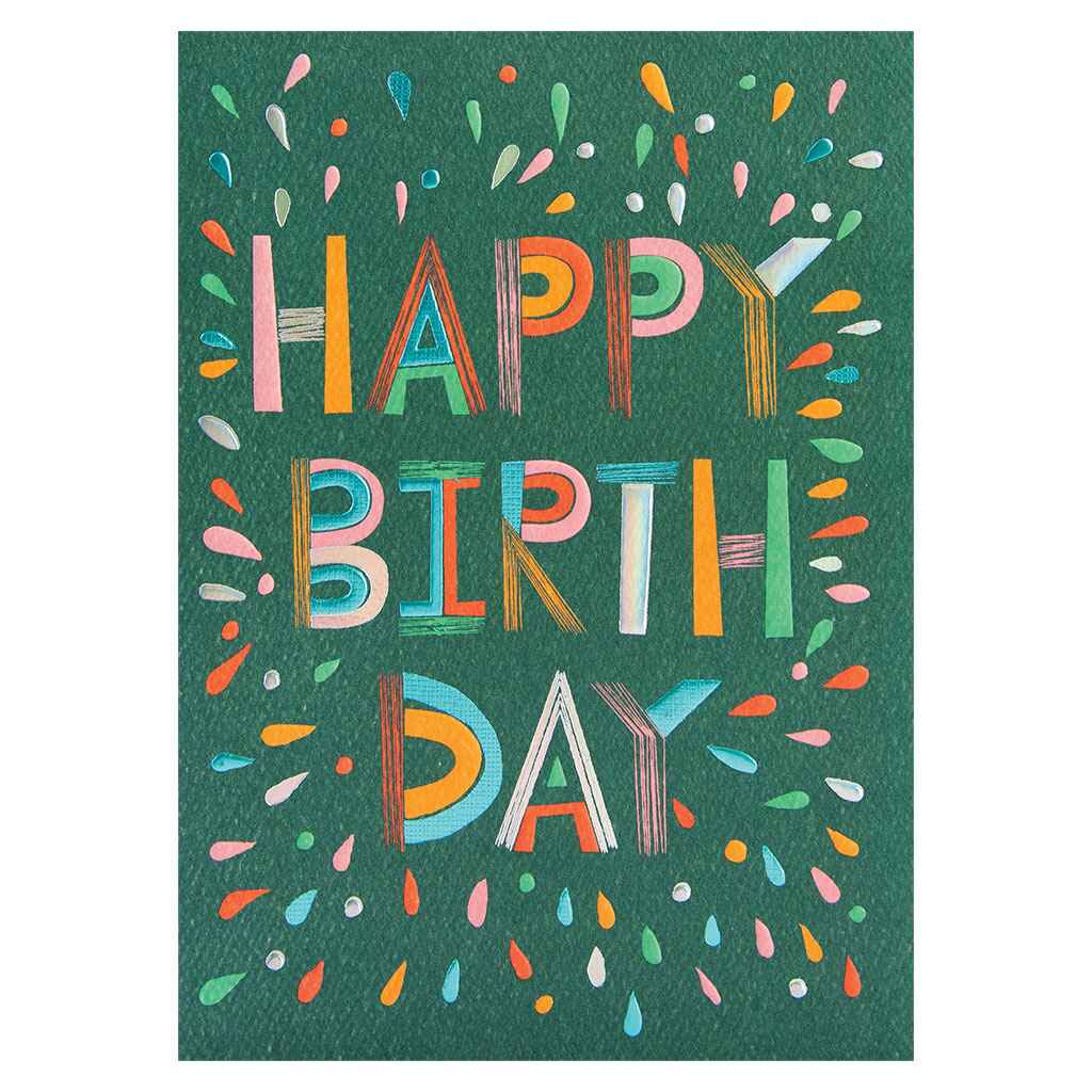 Happy Birthday Burst Greeting Card
