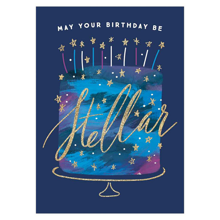 Stellar Birthday Cake Greeting Card