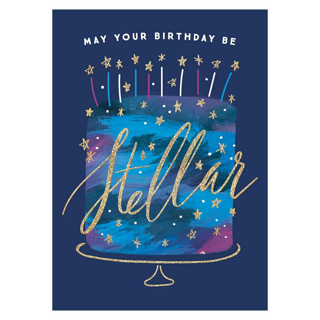 Stellar Birthday Cake Greeting Card