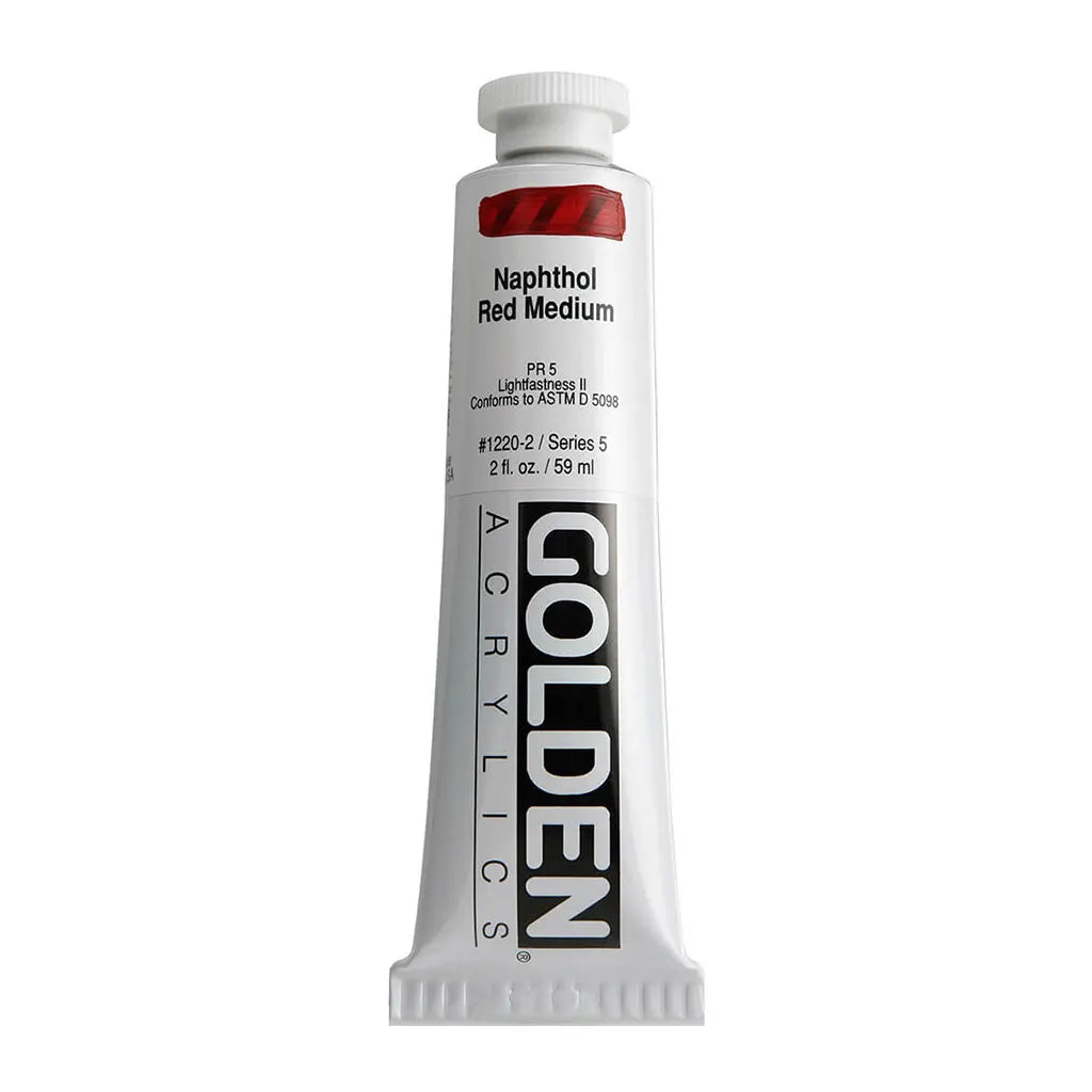 Golden Heavy Body Acrylic 2oz Naphthol Red Medium S5