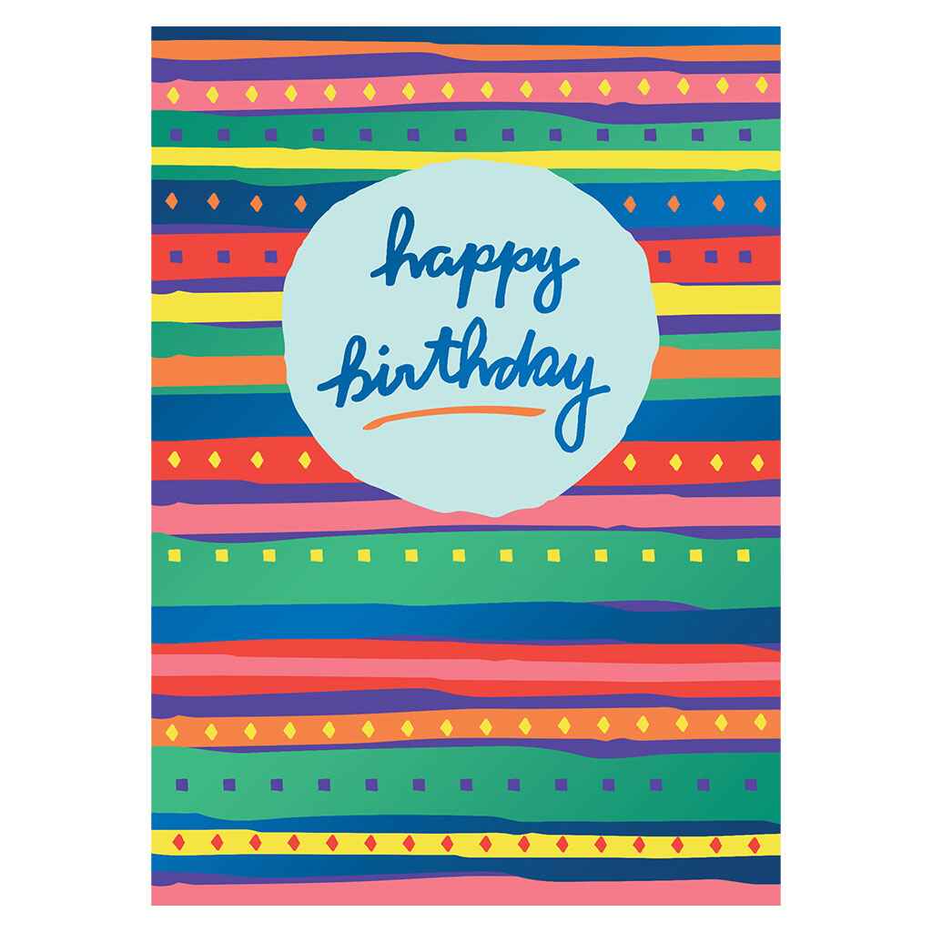 Colorful Stripes Pattern Greeting Card