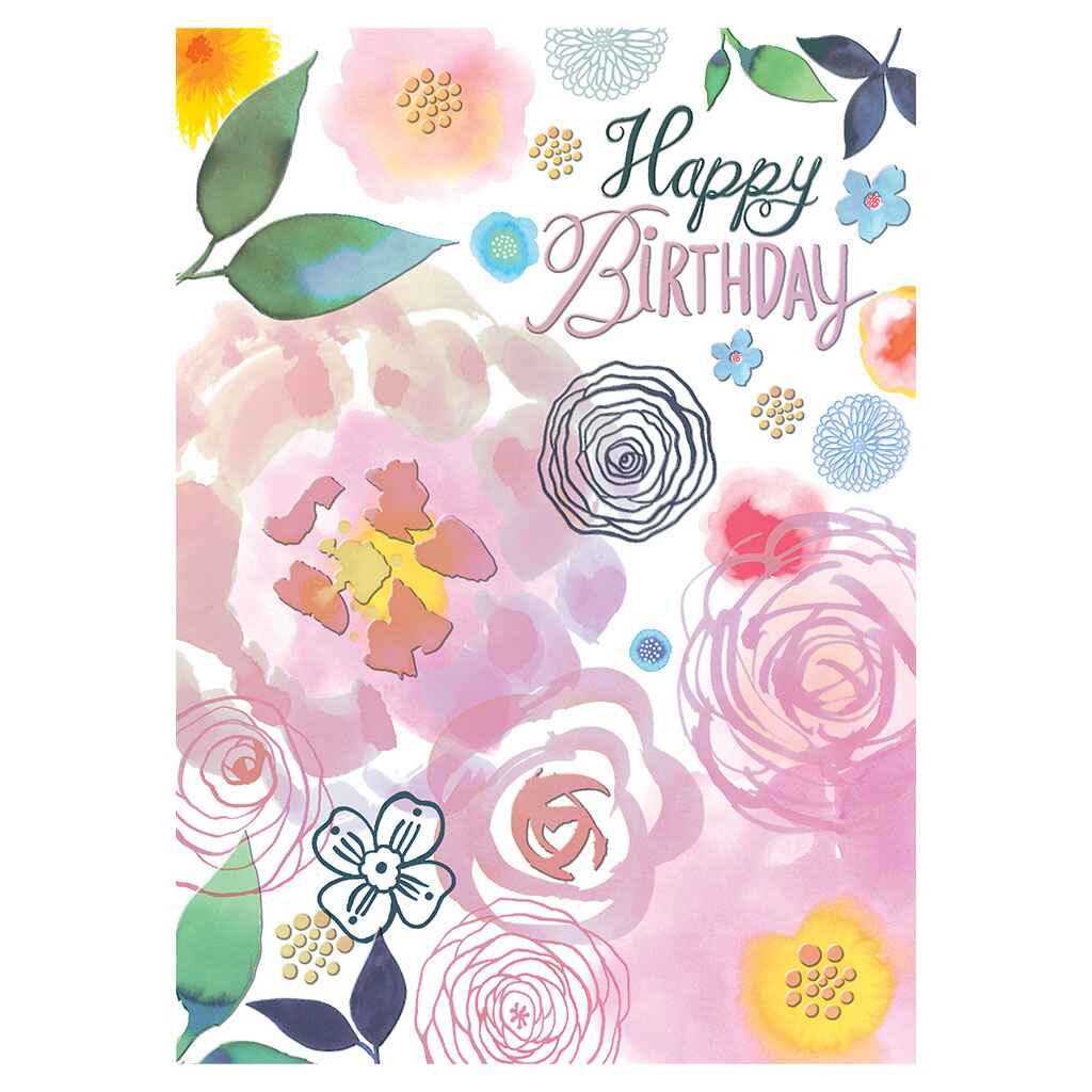 Bright Big Blooms Greeting Card