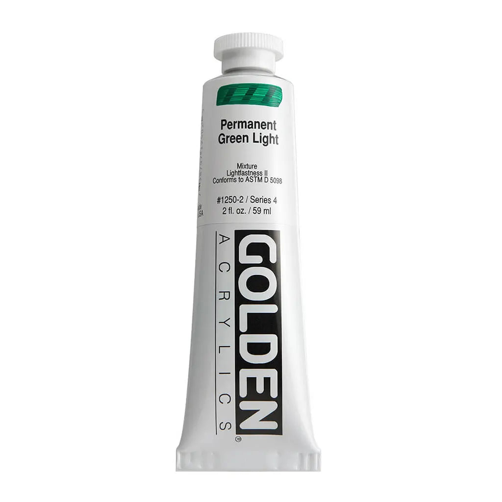 Golden Heavy Body Acrylic 2oz Permanent Green Light S4