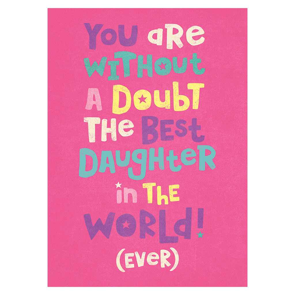 Without a Doubt Texture Lettering Greeting Card