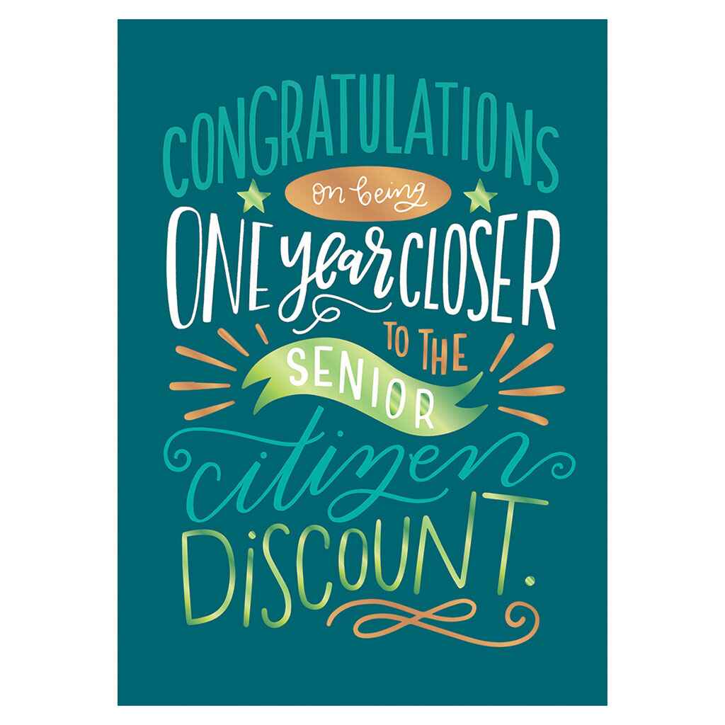 Senior Discount Greeting Card