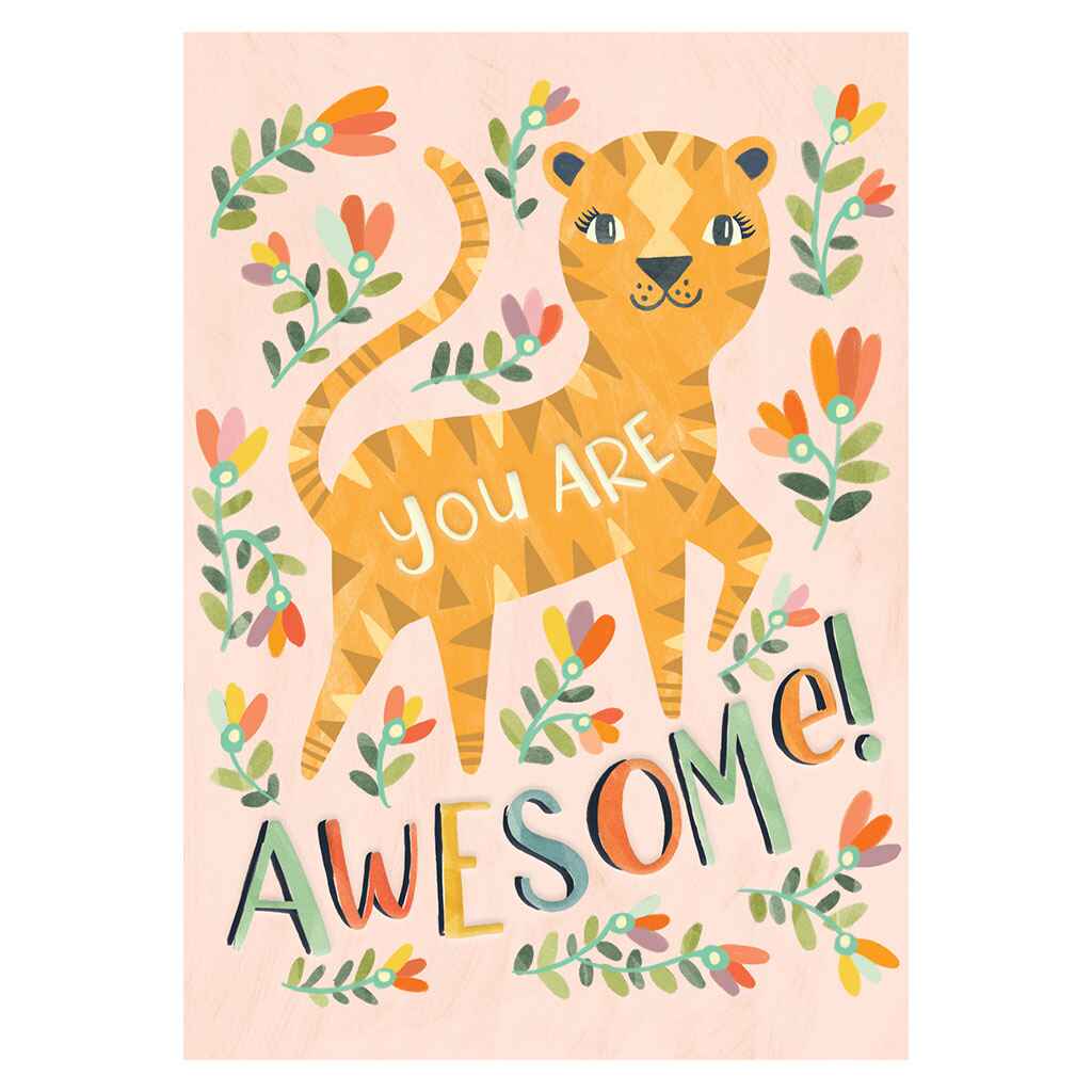 Jungle Animal Tiger Greeting Card