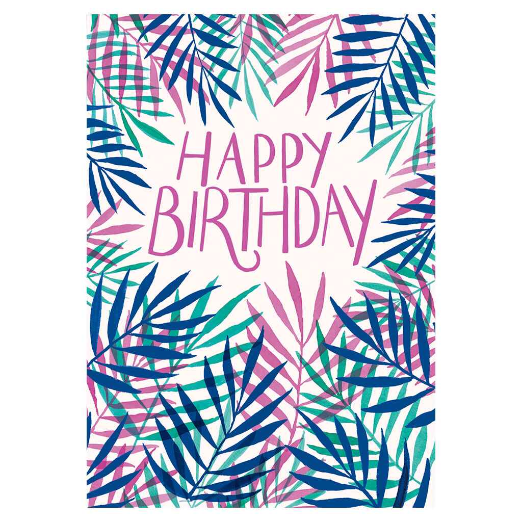 Vivid Fronds Greeting Card