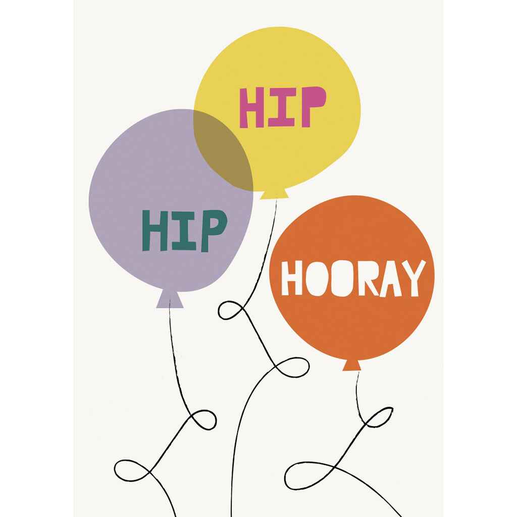 Happy Hip Hip Hooray Birthday Greeting Card