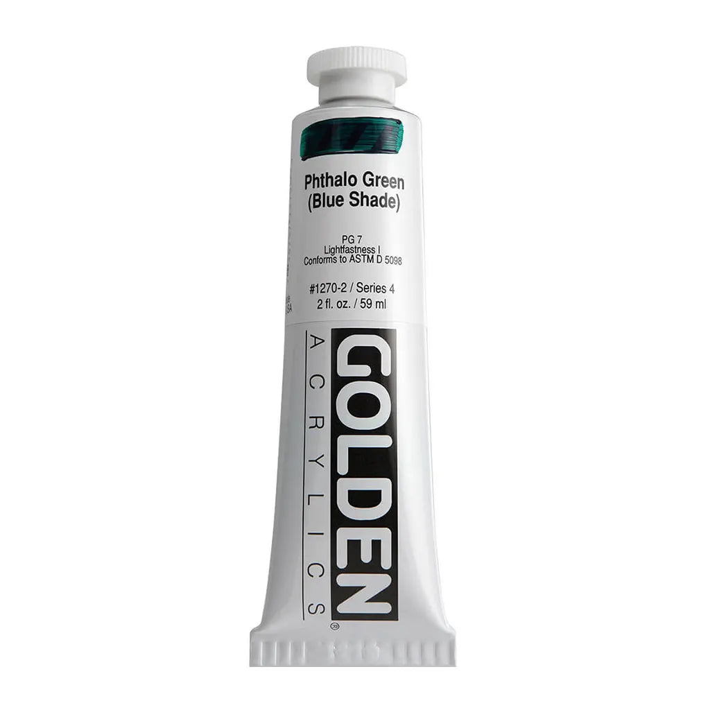 Golden Heavy Body Acrylic 2oz Phthalo Green (Blue Shade) S4