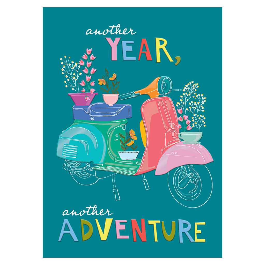 Vibrant Vespa Greeting Card