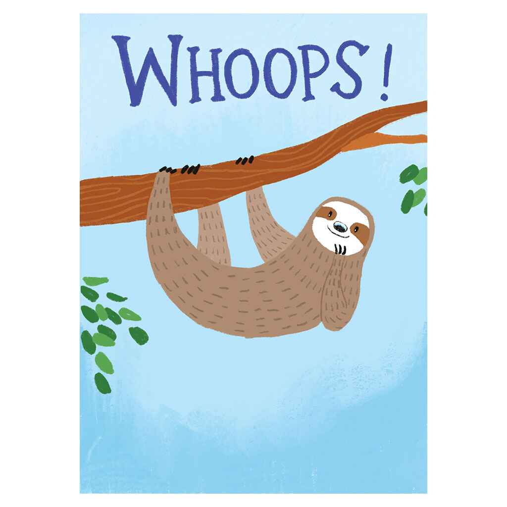 Belated Sloth Greeting Card