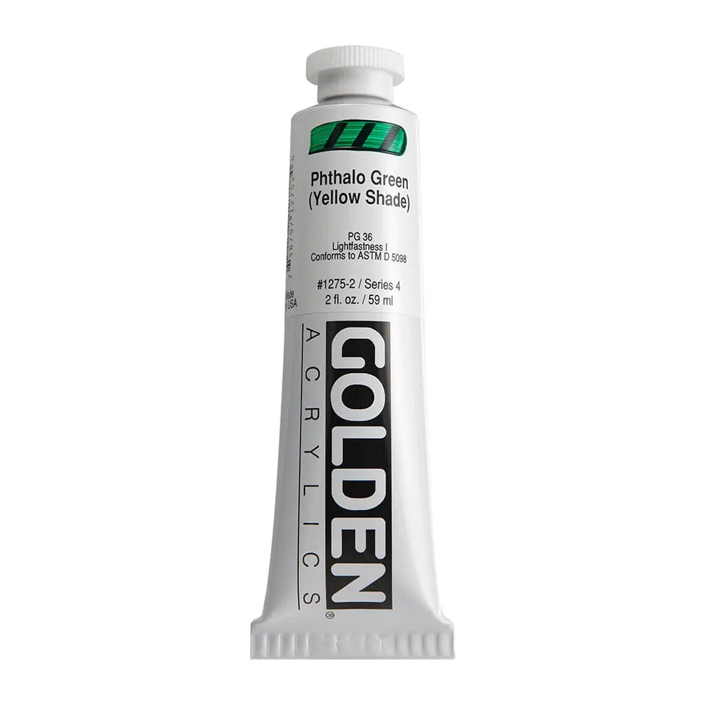 Golden Heavy Body Acrylic 2oz Phthalo Green (Yellow Shade) S4