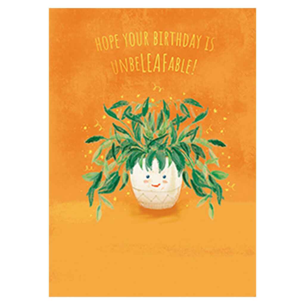 UnbeLEAFable Birthday Greeting Card