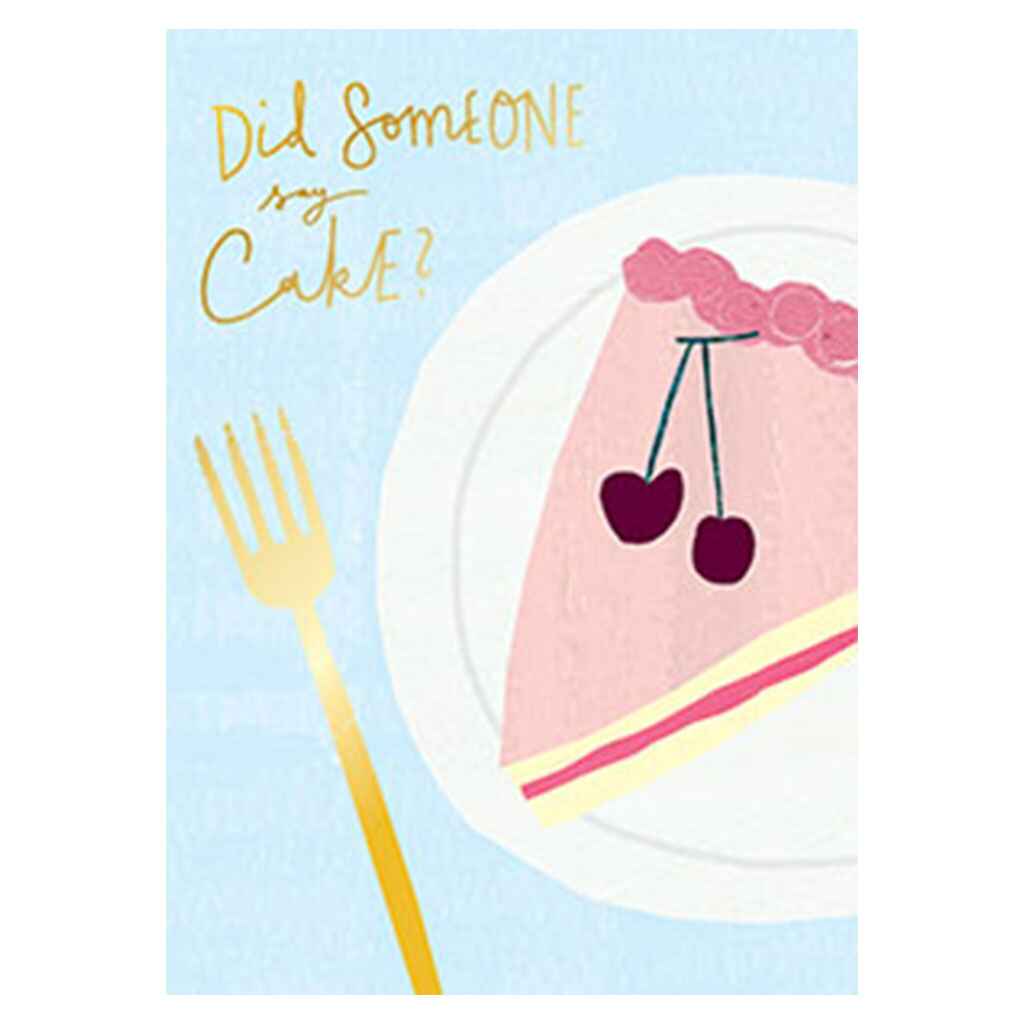 Cherry Cake Birthday Greeting Card
