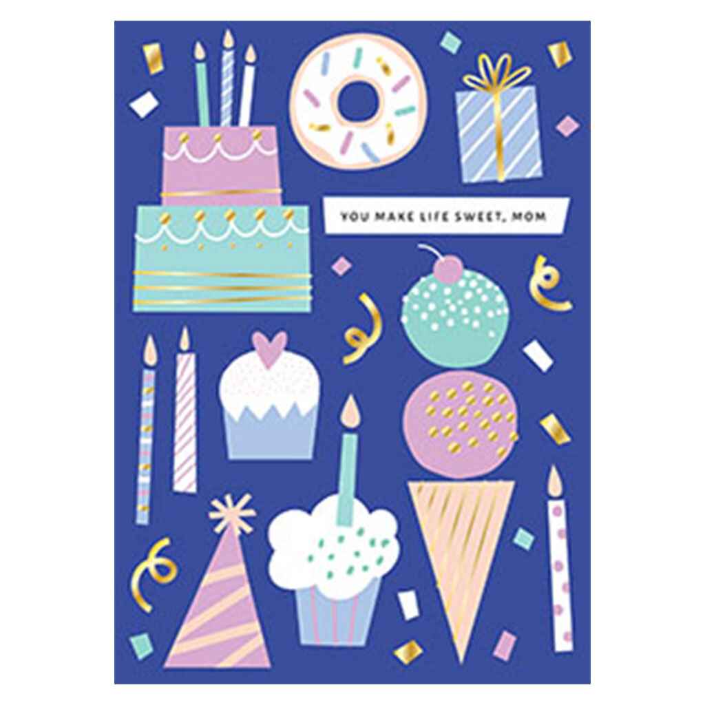 Birthday Treats Mom Greeting Card