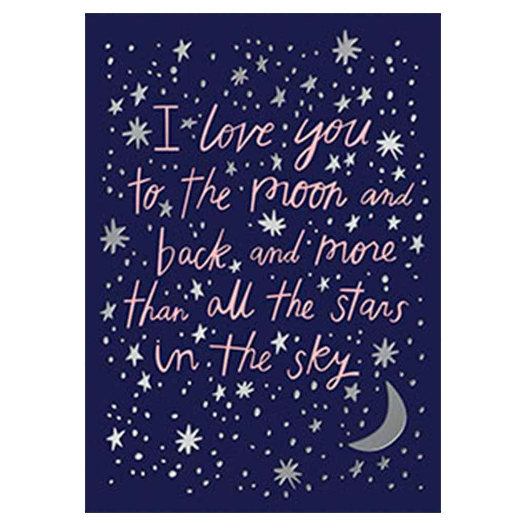To The Moon And Stars Greeting Card