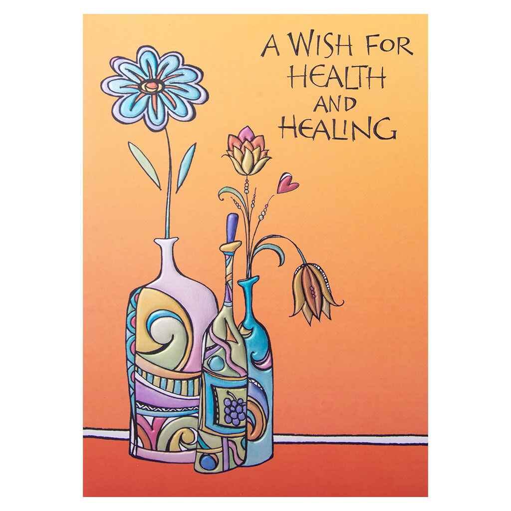 Flowers in Bottles Greeting Card