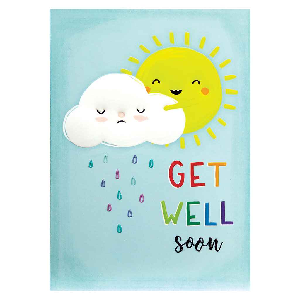 Sun Hugging Cloud Greeting Card