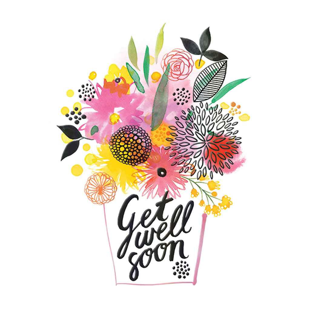 Get Well Flower Bunch Greeting Card
