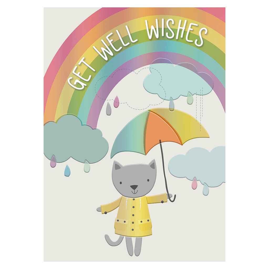 Get Well Cat Greeting Card