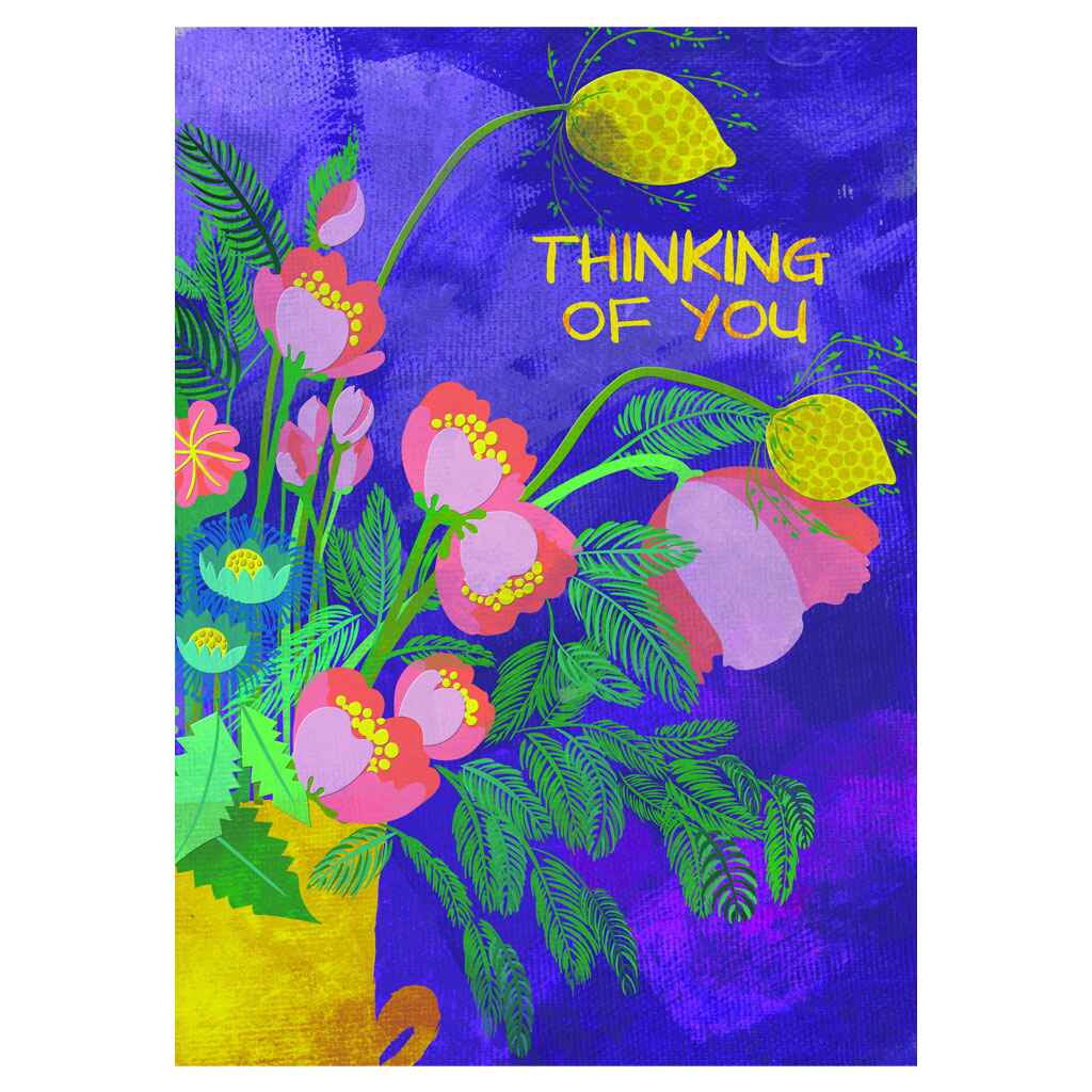 Bright Bouquet in a Vase Greeting Card