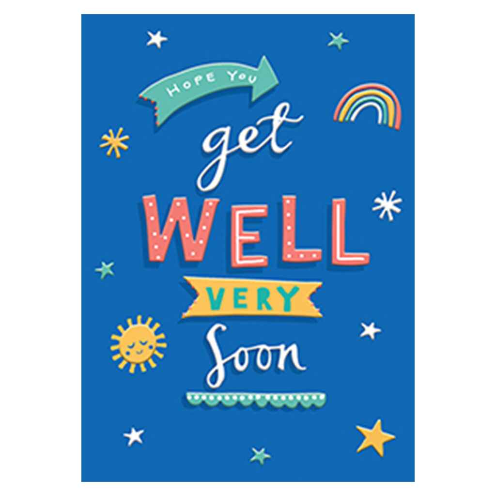 Get Well Very Soon Icons Greeting Card