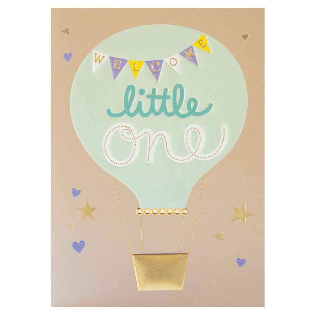 Welcome Little One Balloon Adobt Greeting Card