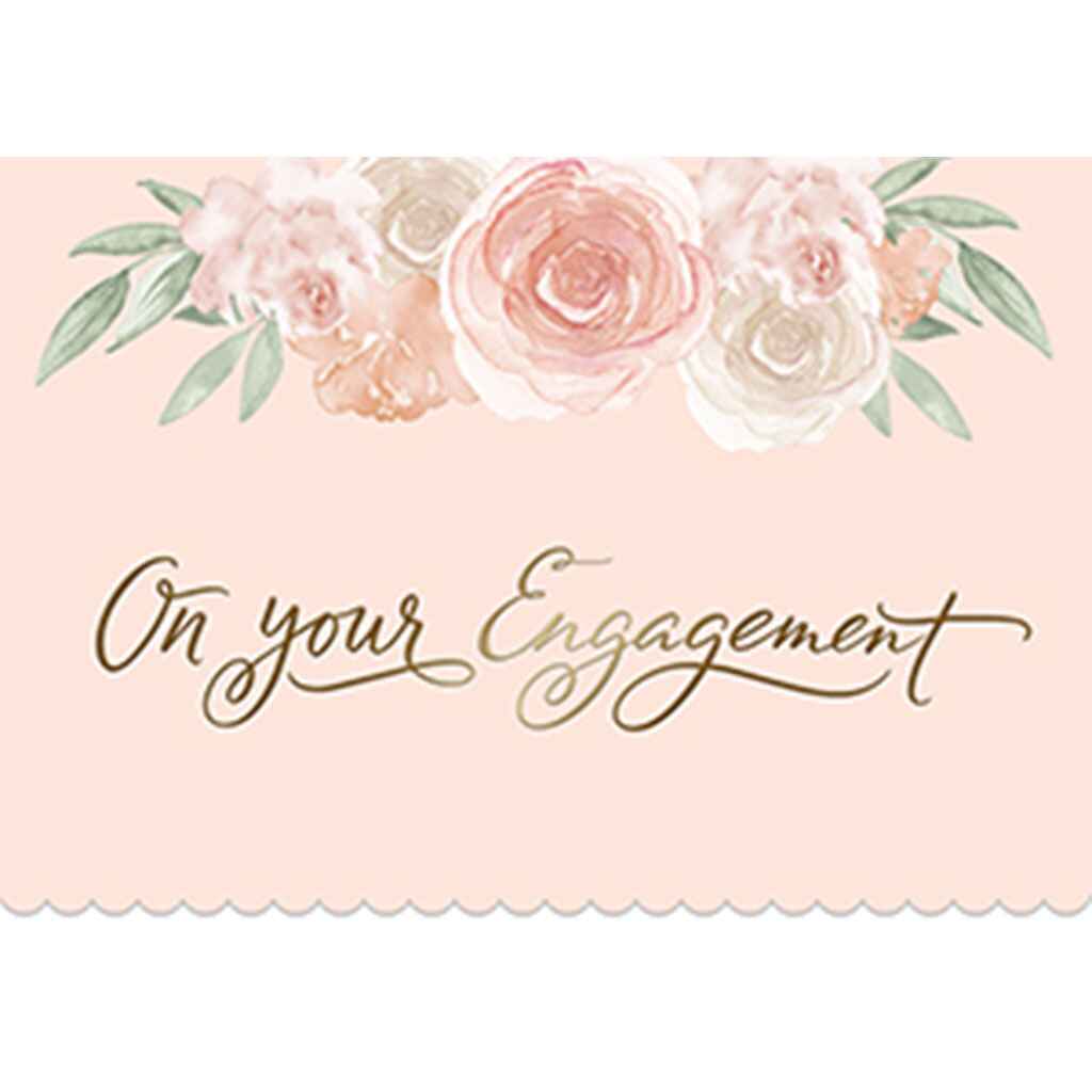 Gold Engagement Greeting Card