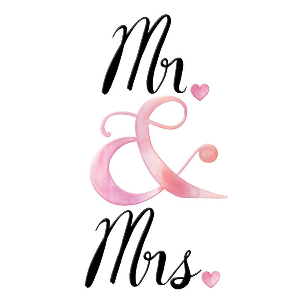 Mr and Mrs Watercolor Greeting Card