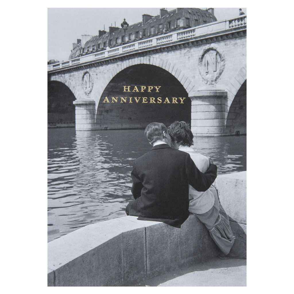 Couple Sitting by a River Greeting Card