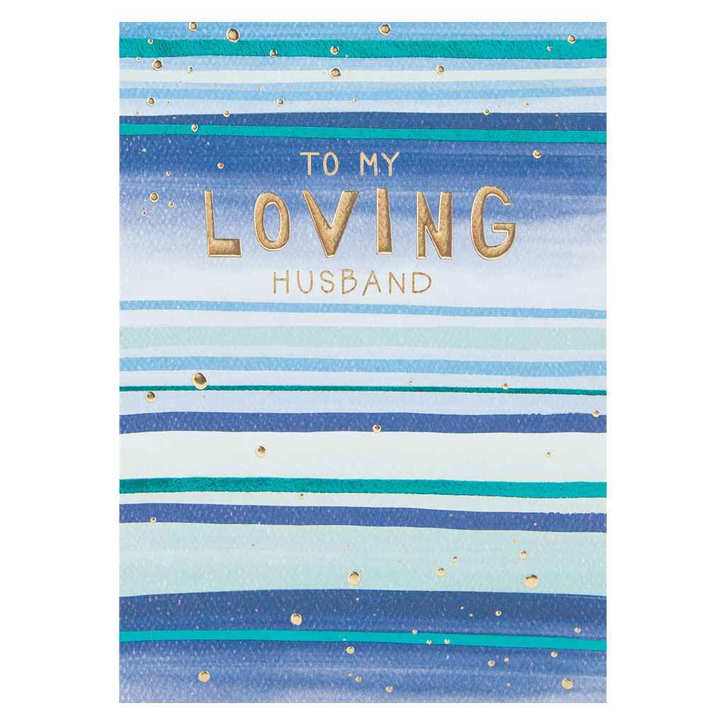 Blue and White Stripes Greeting Card