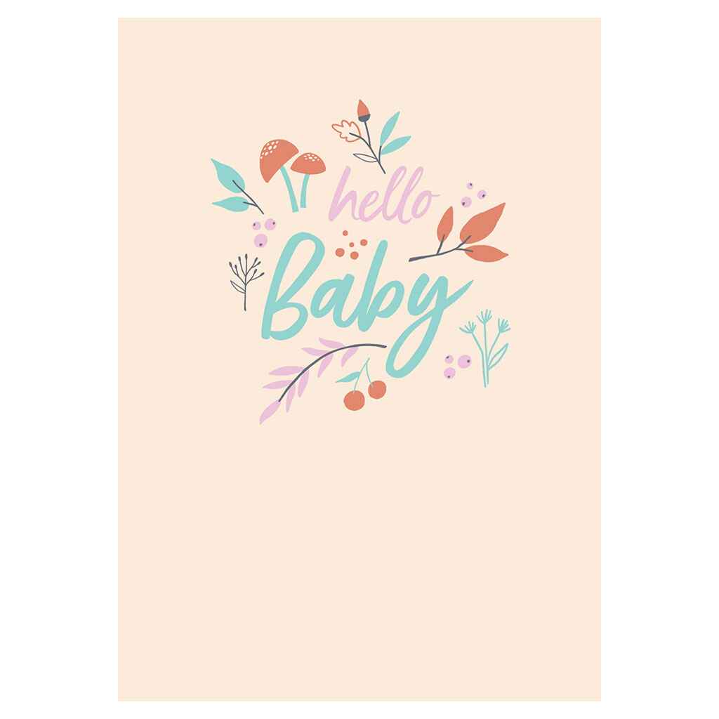 Hello Woodland Baby Greeting Card