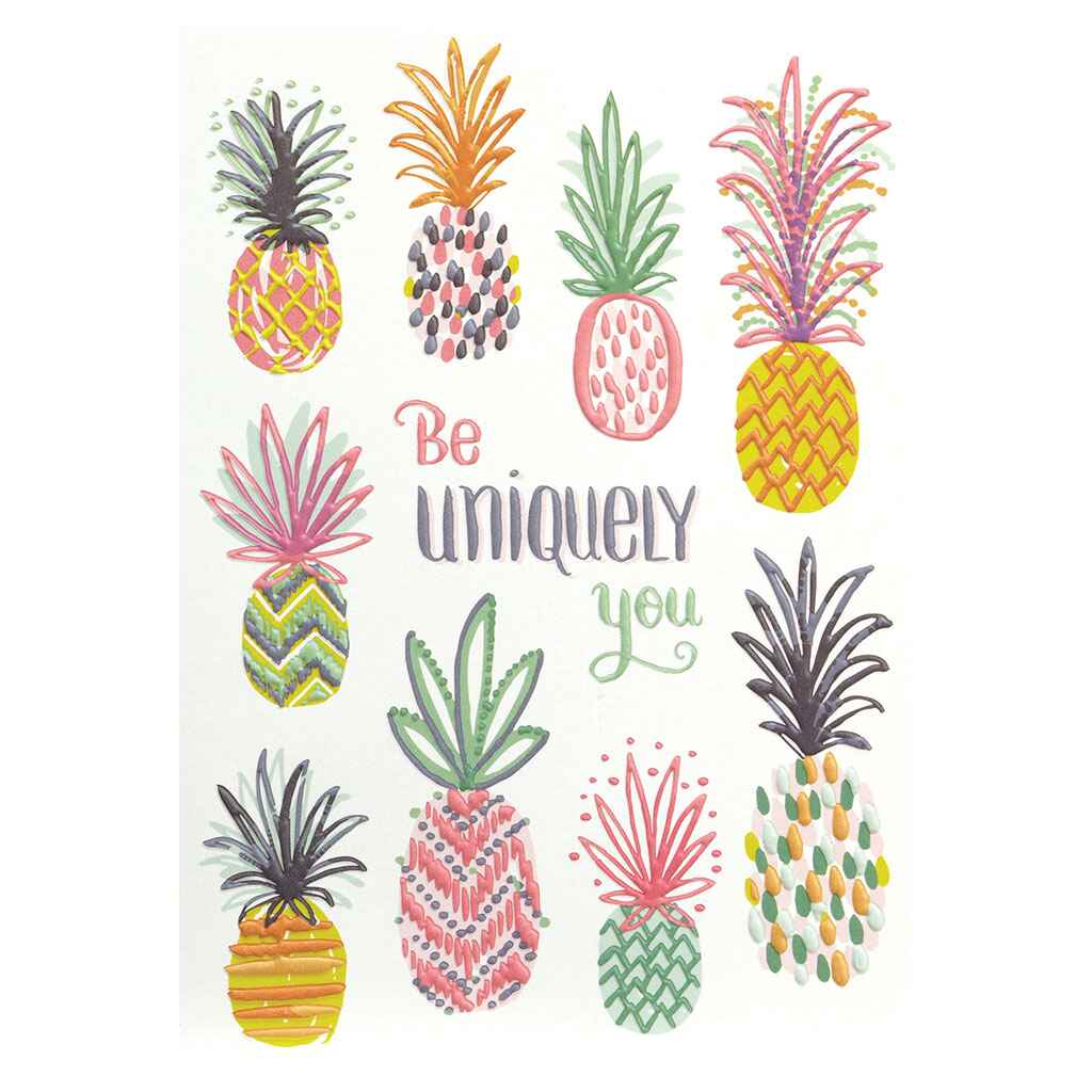 Unique Pineapples Greeting Card