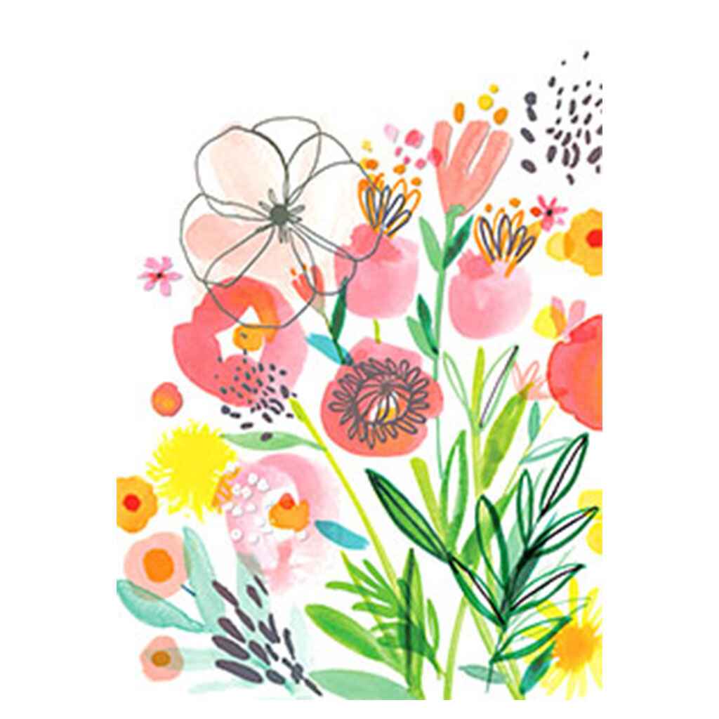Big Happy Flowers Greeting Card