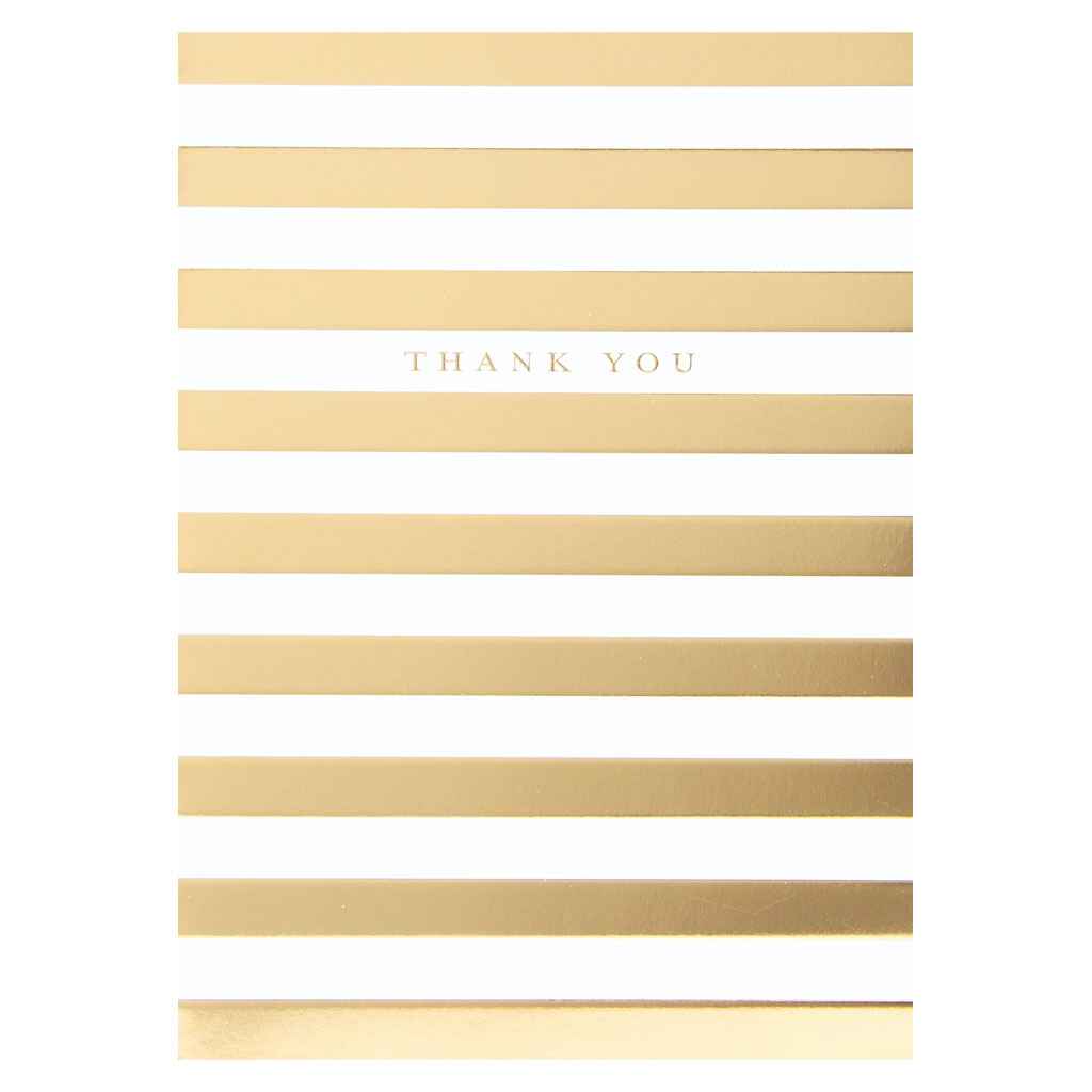 Gold Foil Stripes Greeting Card