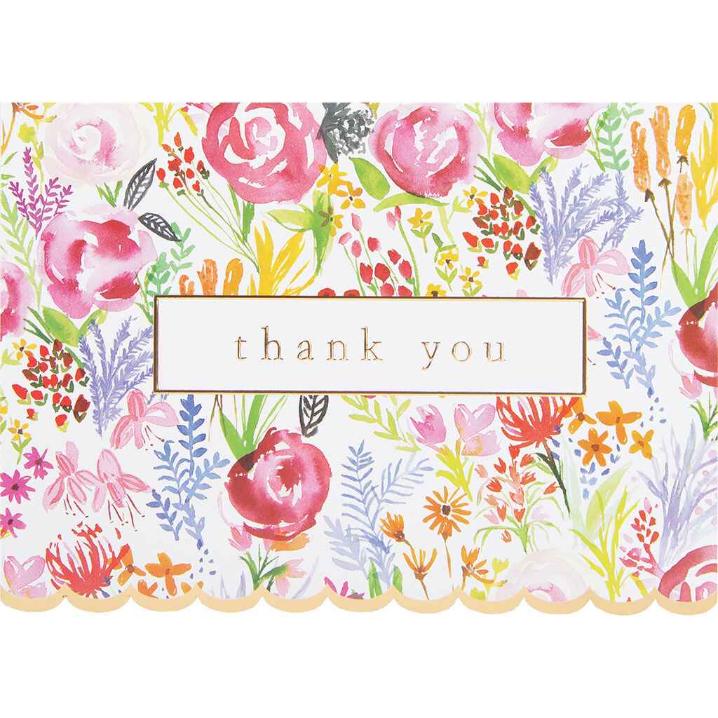 Beautiful Thank You Florals Greeting Card