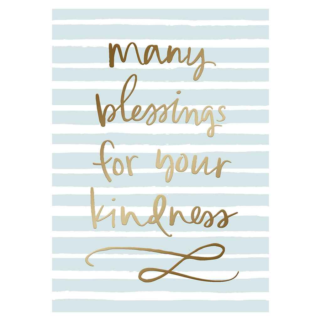Many Blessings Stripes Greeting Card