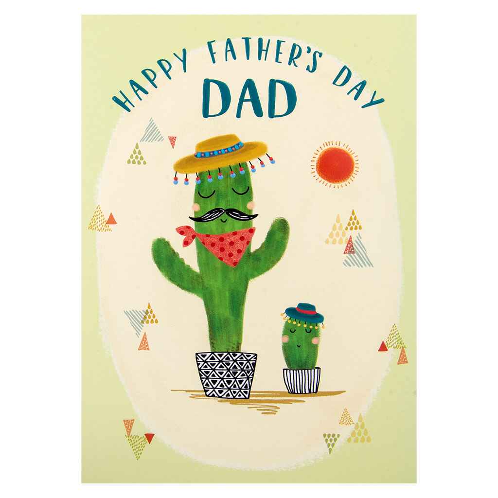 Cactus Dad Greeting Card Greeting Card