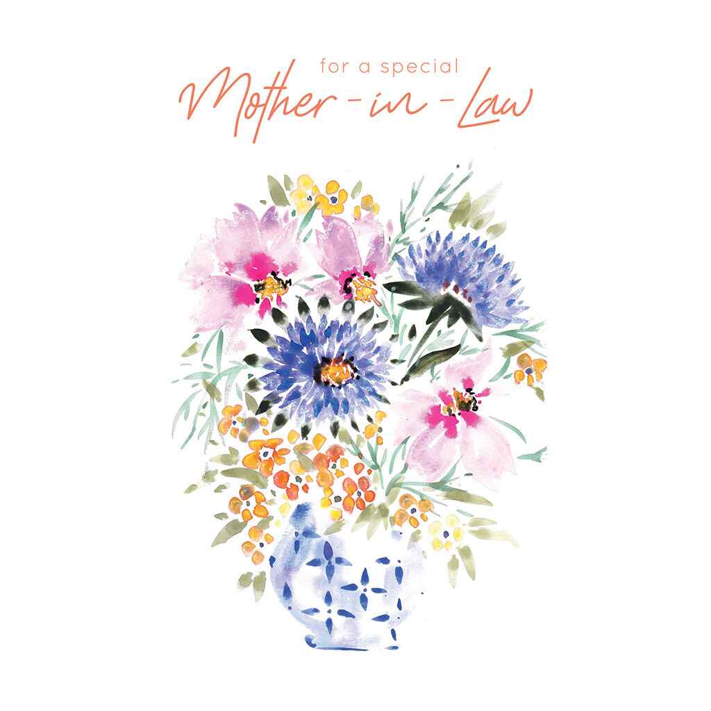 Flowers in Vase Greeting Card