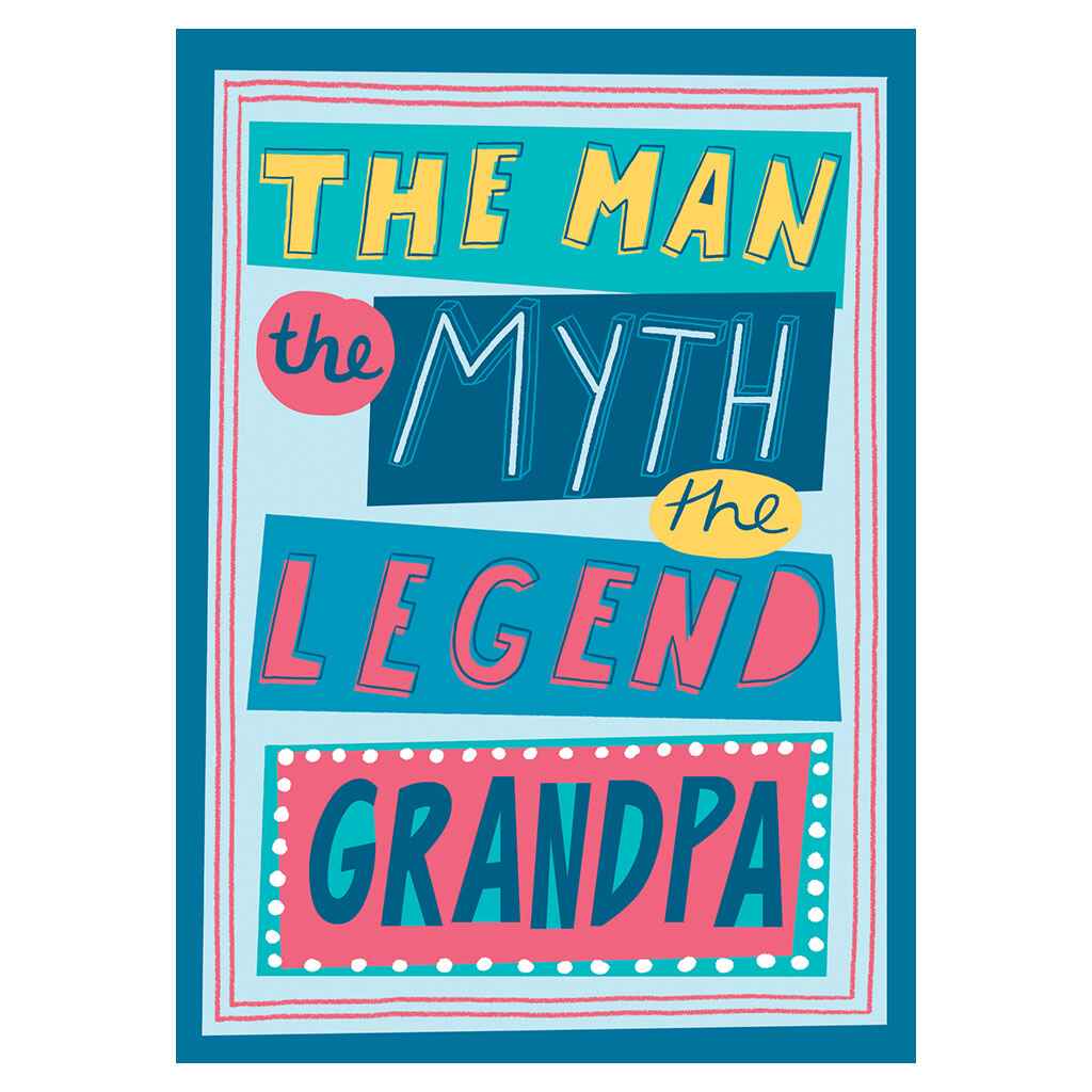 Man Myth Legend Grandpa Greeting Card