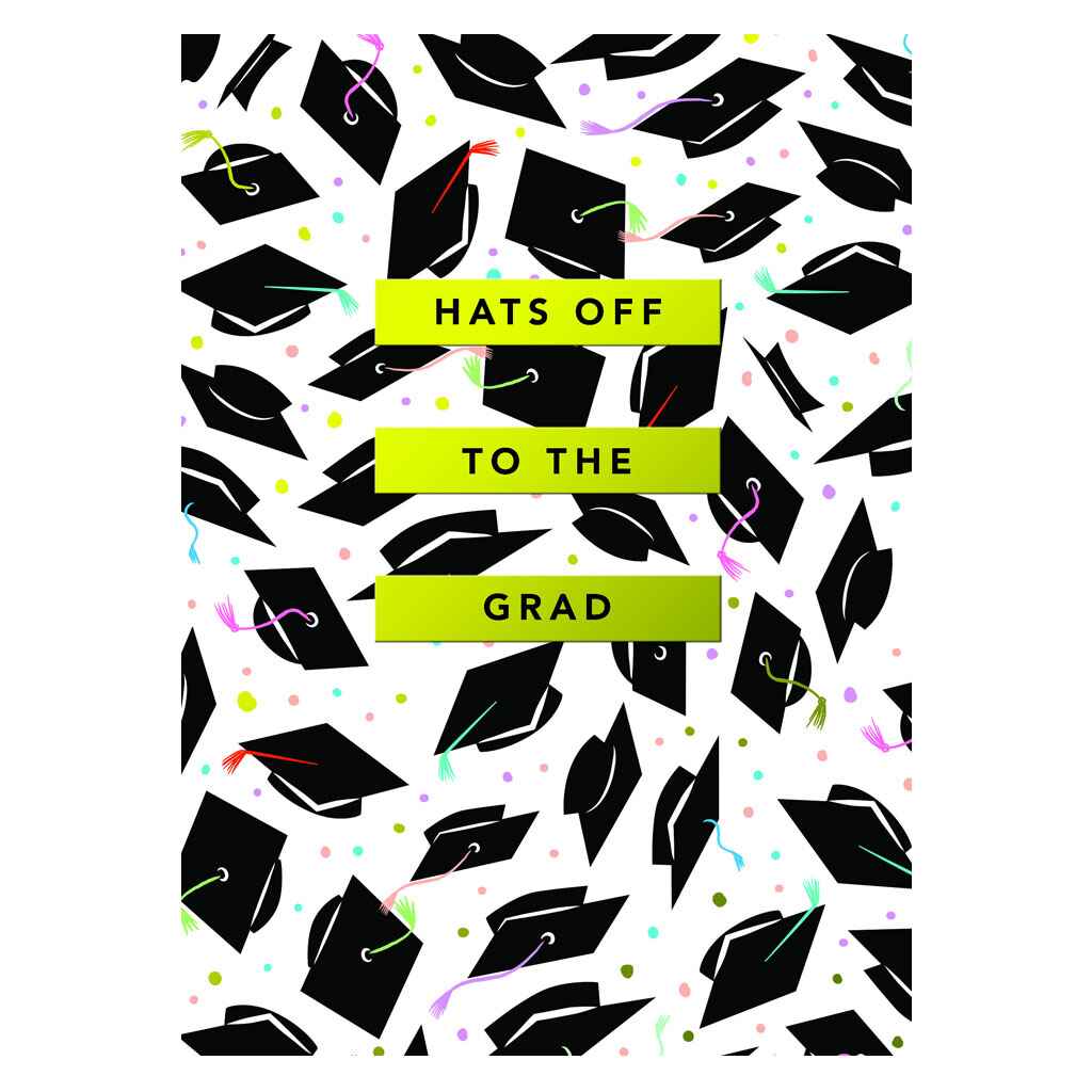 Colorful Tassels Cap Toss Greeting Card