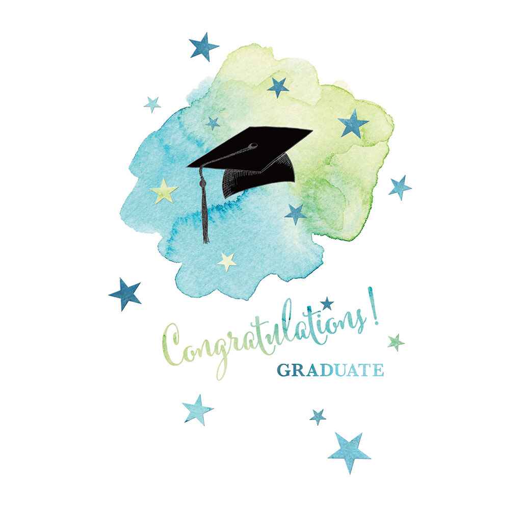 Watercolor Graduate Greeting Card