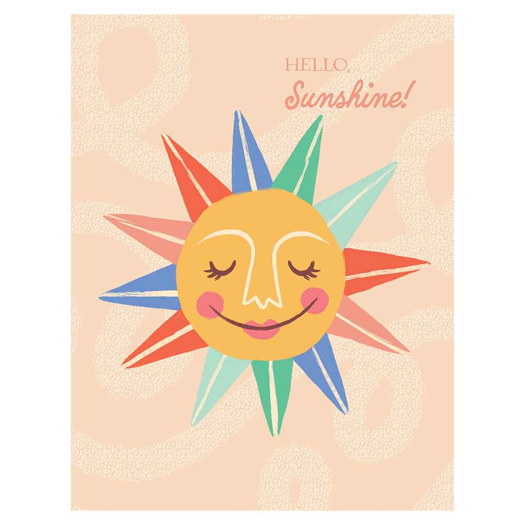 Hello Sunshine Smiley Greeting Card