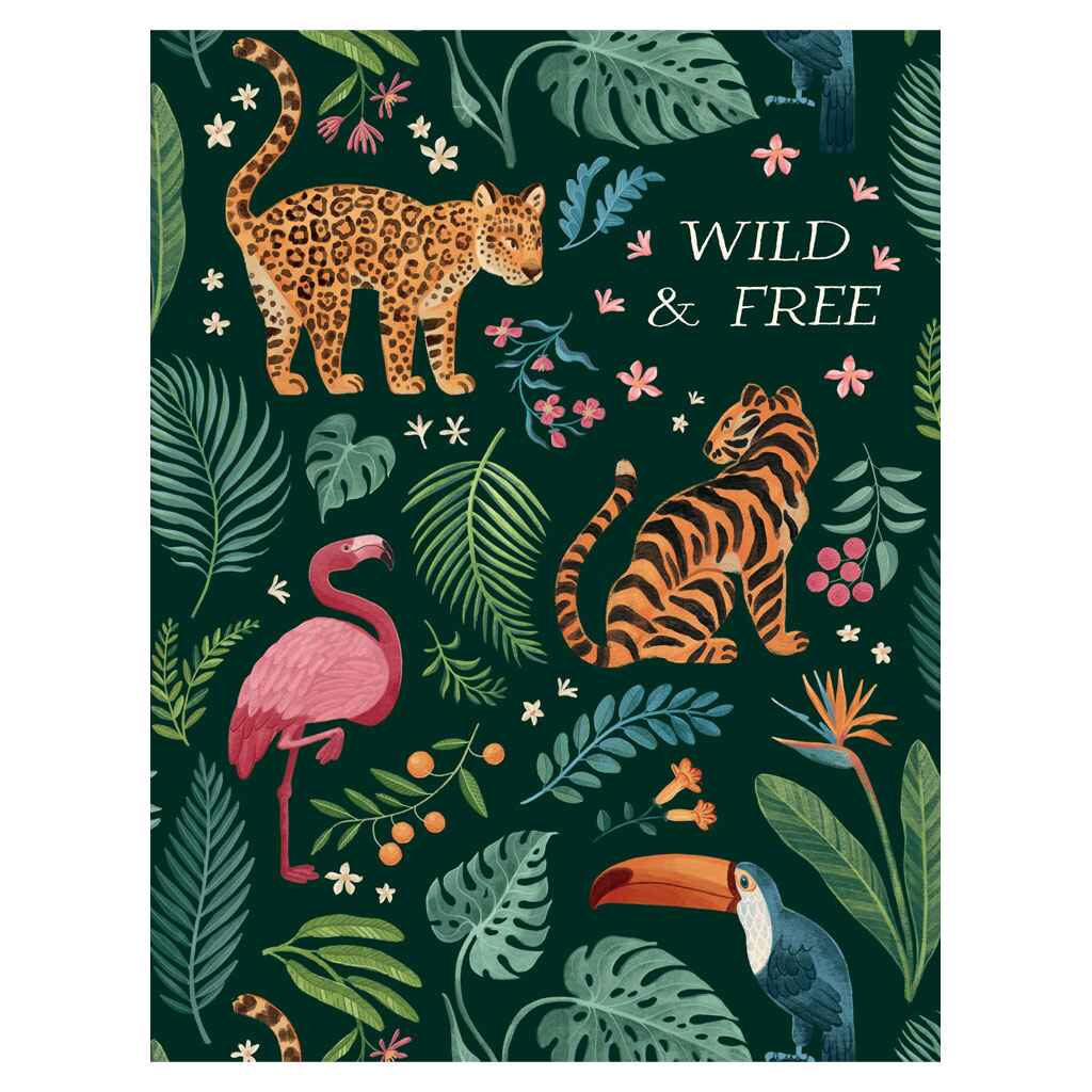 Wild Free Flamingo Greeting Card