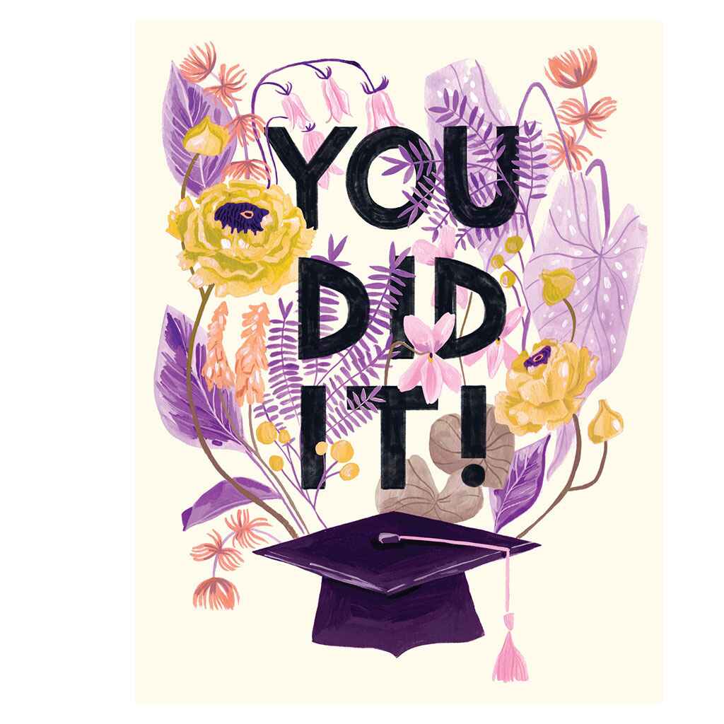 You Did It Gradcap Greeting Card