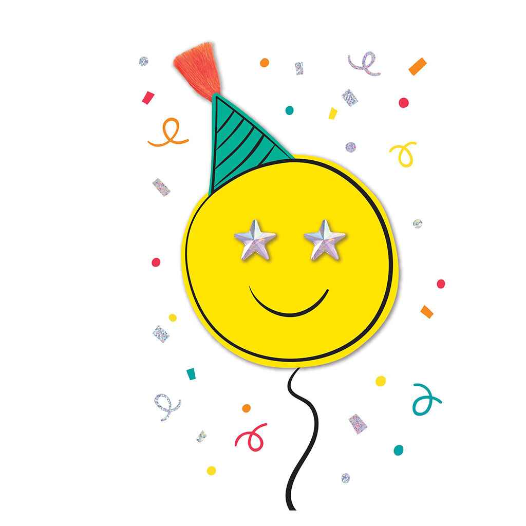Birthday Smiles Star Eyes Greeting Card